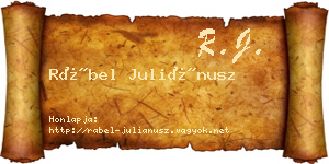 Rábel Juliánusz névjegykártya